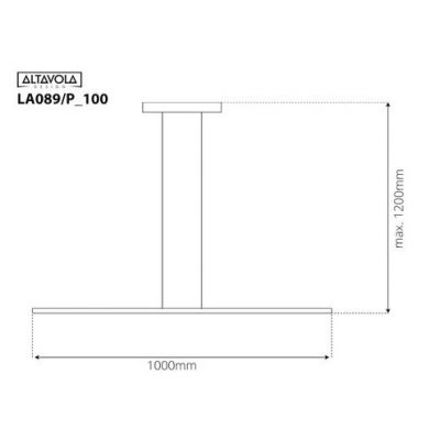 Altavola Design Led Shape lampa wisząca 1x16 W srebrna LA089/P_100_3k_silver_Dali