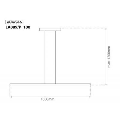 Altavola Design Led Shape lampa wisząca 1x16 W srebrna LA089/P_100_4k_silver_Dali