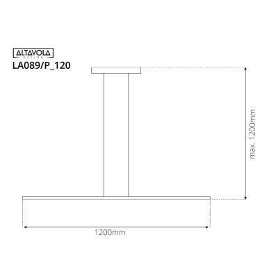 Altavola Design Led Shape lampa wisząca 1x15 W srebrna LA089/P_120_3k_silver_Dali