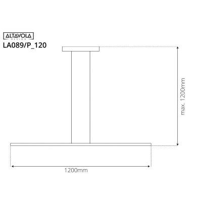 Altavola Design Led Shape lampa wisząca 1x15 W srebrna LA089/P_120_4k_silver