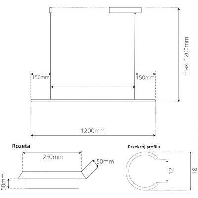 Altavola Design Linea No.1B lampa wisząca 1x15 W złota LA089/P2_120_3k_gold