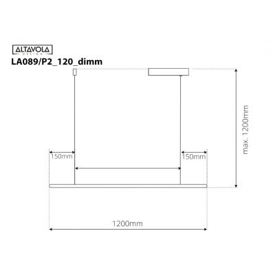Altavola Design Led Shape lampa wisząca 1x15 W srebrna LA089/P2_120_3k_silver