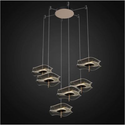 Altavola Design Mariposa lampa wisząca 6x36 W przezroczysta-różowe złoto LA102/CO6