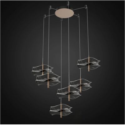 Altavola Design Mariposa lampa wisząca 6x36 W przezroczysta-różowe złoto LA102/CO6