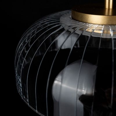 Altavola Design Vitrum lampa wisząca 3x7W LED czarny mat/satynowe złoto/przezroczysty LA104/CL3