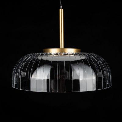 Altavola Design Vitrum lampa wisząca 1x7W LED czarny mat/satynowe złoto/przezroczysty LA104/P