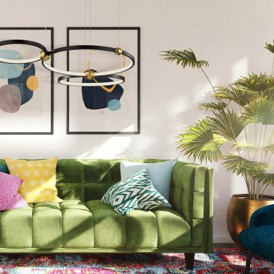 Altavola Design Aurora lampa wisząca 3x63 W czarna-złota LA111/P_50_3k_black_dimm