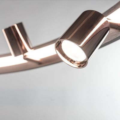 Altavola Design Spectra lampa wisząca 7x67 W złota-szary/popielaty LA114/P_90_6+1_grey_gold