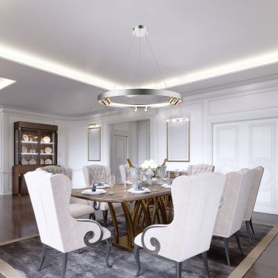 Altavola Design Spectra lampa wisząca 7x67 W złota-szary/popielaty LA114/P_90_6+1_grey_gold