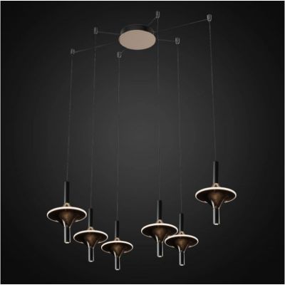 Altavola Design Spinoza lampa wisząca 6x54 W przezroczysta-złota LA120/CO6