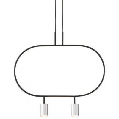 Altavola Design Luna lampa wisząca 2x3 W czarna-srebrna LPL337-SL