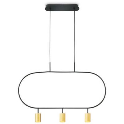 Altavola Design Luna lampa wisząca 3x3 W czarna-złota LPL338-GD