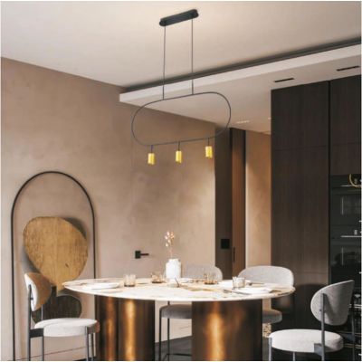 Altavola Design Luna lampa wisząca 3x3 W czarna-złota LPL338-GD
