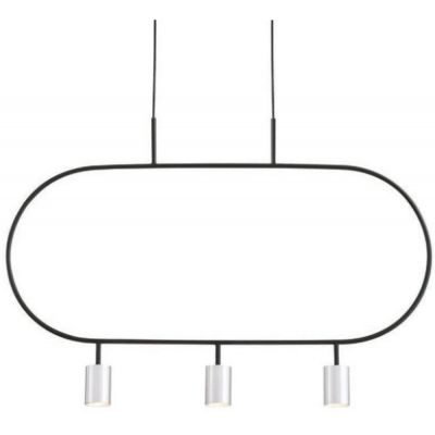 Altavola Design Luna lampa wisząca 3x3 W czarna-srebrna LPL338-SL