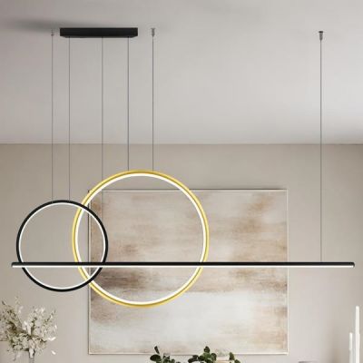 Altavola Design Linea No. 4 lampa wisząca 57 W czarna-złota LA087/P2X_60_40_150_3k_black_gold