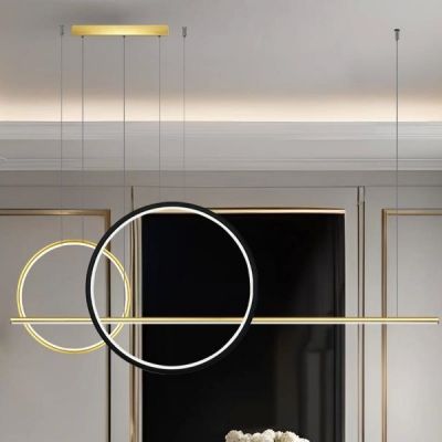 Altavola Design Linea No. 4 lampa wisząca 57 W złota-czarna LA087/P2X_60_40_150_3k_gold_black