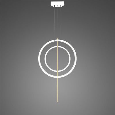 Altavola Design Linea No. 5 lampa wisząca ściemnialna 51 W biała/złota LA087/2P_60_40_100_3k_white_gold_dimm