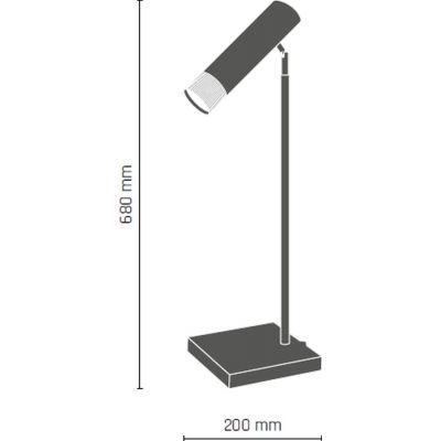 Amplex Eido lampa biurkowa 1x50W czarna/patyna 0351
