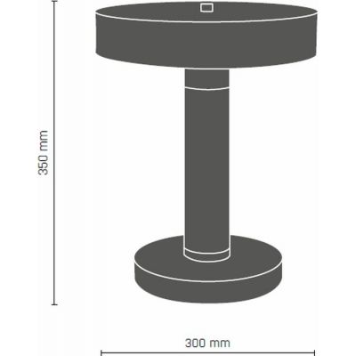 Amplex Defeza lampa stołowa 1x23W patyna mat 0479