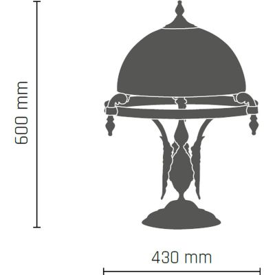 Amplex Cordoba I lampa stołowa 1x60W patyna połysk 198