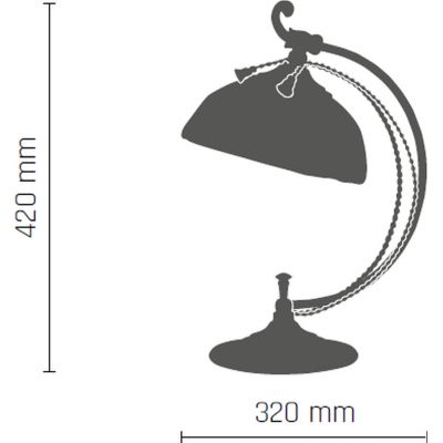 Amplex Granada lampa stołowa 1x60W patyna połysk 244