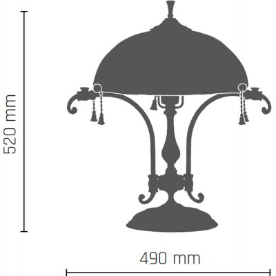 Amplex Granada lampa stołowa 2x60W patyna połysk 245