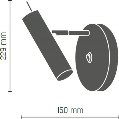 Amplex Amos kinkiet 1x25W czarny/złoty 8905