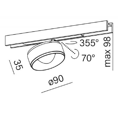 Aqform Qrled lampa do szynoprzewodów 1x8,5 W czarny 16484-M930-W3-00-12