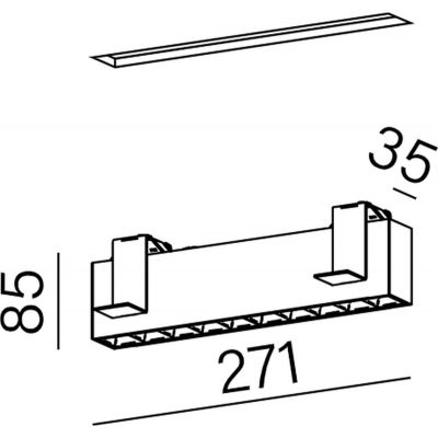 Aqform Rafter lampa do zabudowy 1x7,5 W czarna 30270-L930-WB-00-13