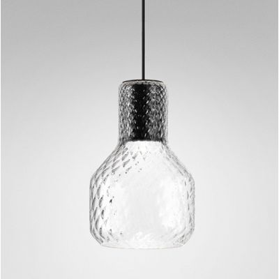 Aqform Modern Glass lampa wisząca 1x8 W czarna 59839-M930-D9-00-12