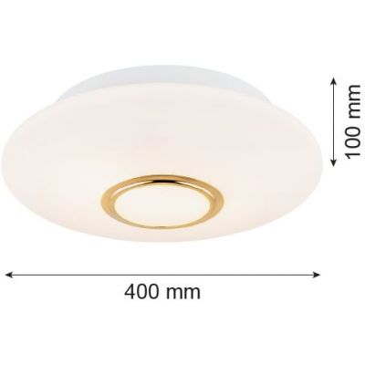 Argon Chicago plafon 2x15W mosiądz/opal mat 1030