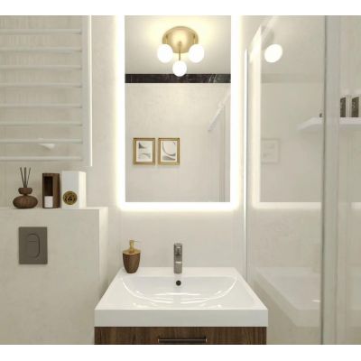 Argon Latina lampa podsufitowa 3x7W mosiądz/biały 1435