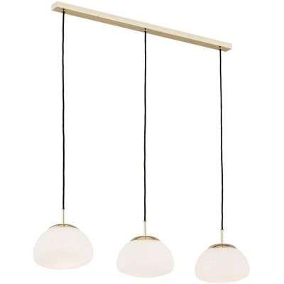 Argon Trini lampa wisząca 3x15W opal mat/mosiądz 1494