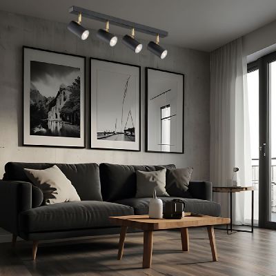 Argon Lagos lampa podsufitowa 4x5W czarny 1690