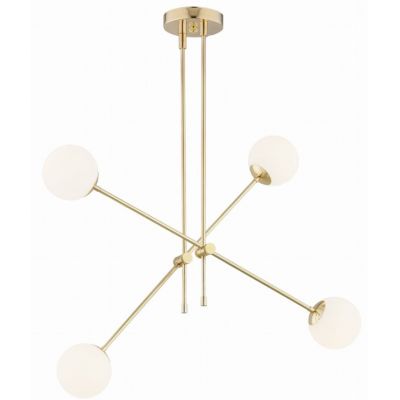 Argon Abstract lampa podsufitowa 4x7W opal mat/mosiądz 1695