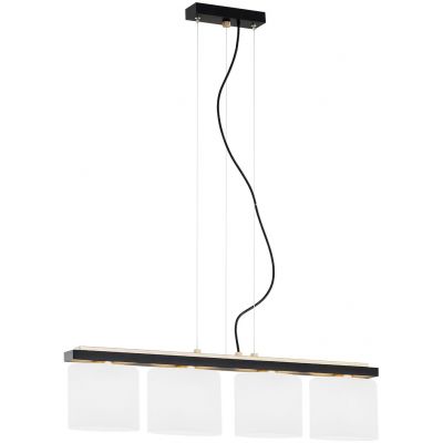 Argon Canoa lampa wisząca 4x15W opal mat/czarny/złoty 1814