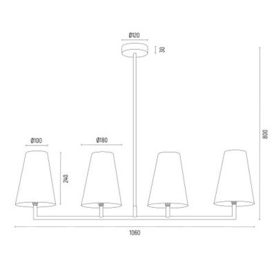 Argon Safiano lampa podsufitowa 4x15W biały/złoty 1828