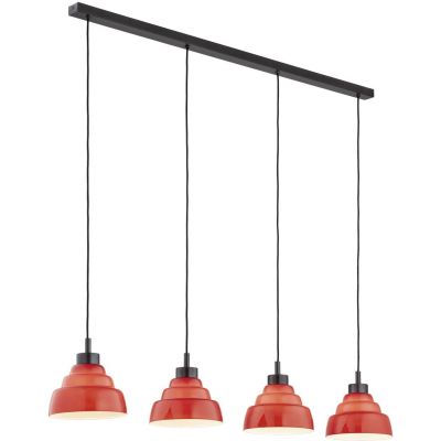 Argon Ventura lampa wisząca 4x15 W czerwona-tytan 1859