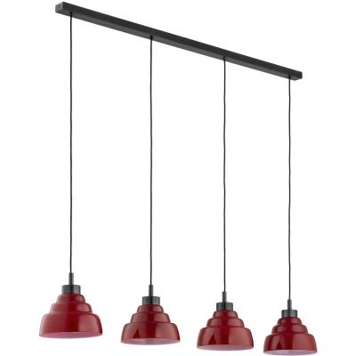 Argon Ventura lampa wisząca 4x15 W czerwona-tytan 1859
