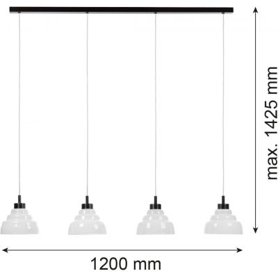 Argon Ventura lampa wisząca 4x15 W biała-tytan 1860