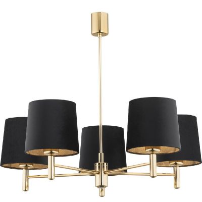 Argon Ponte Plus lampa podsufitowa 5x15W czarny/ciemny mosiądz 2107