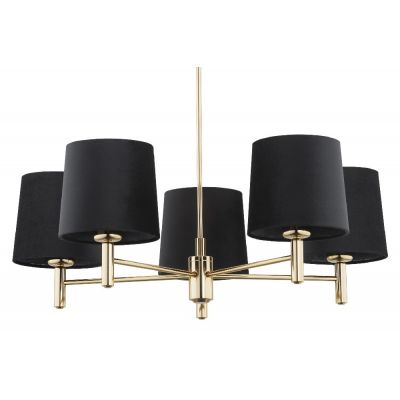 Argon Ponte Plus lampa podsufitowa 5x15W czarny/ciemny mosiądz 2107