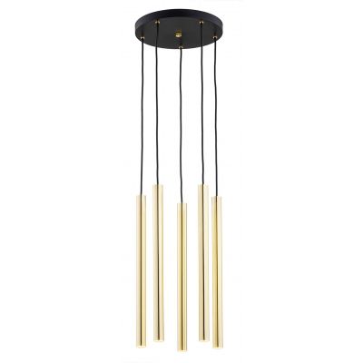 Argon Sicilia Plus lampa wisząca 5x6W mosiądz/czarny 2144