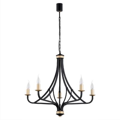 Argon Lorenzo lampa wisząca 5x7W czarny/złoty 2171