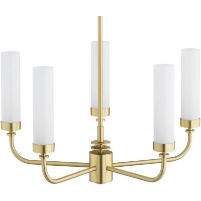 Argon Preston lampa wisząca 5x7 W biała-mosiądz 2195