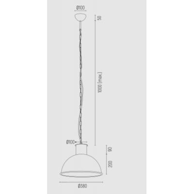 Argon Eufrat lampa wisząca 1x15W antracyt 3192