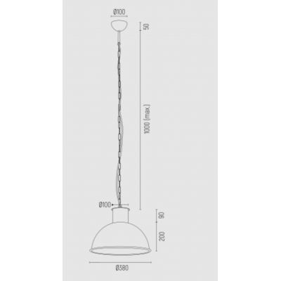 Argon Eufrat lampa wisząca 1x15W biały 3193