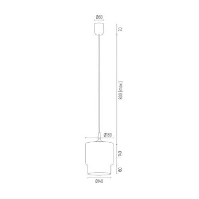 Argon Newa lampa wisząca 1x15W żółty 3273