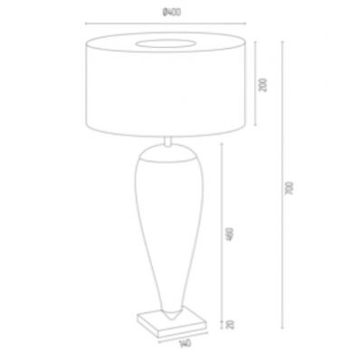 Argon Lorena lampa stołowa 1x15W biały 357