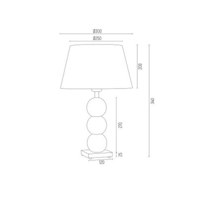 Argon Fudżi lampa stołowa 1x15W czarny/biały 3624